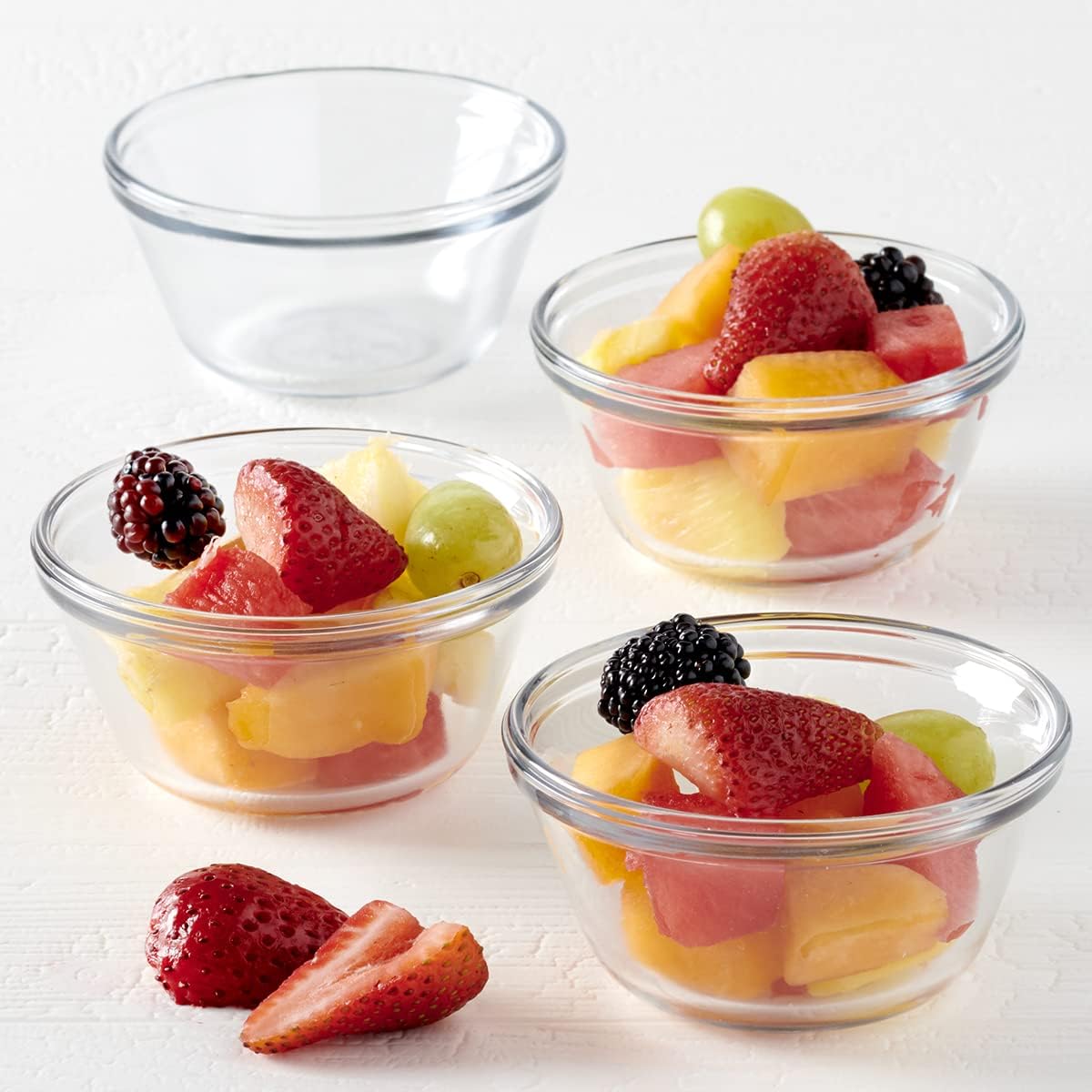 Fox Run Glass Custard Cups, 6 oz, Set of 4