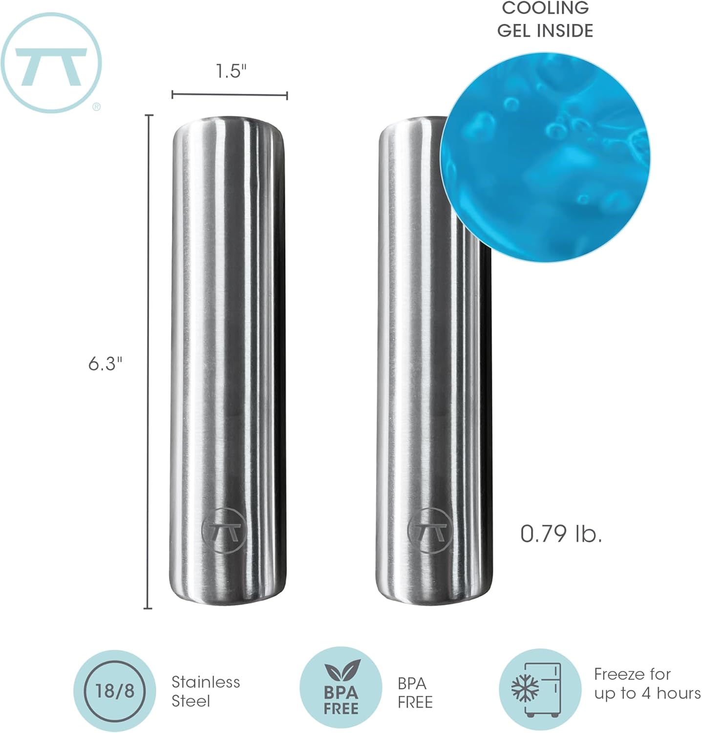 Outset Cylinder Ice Chillers Set of 2