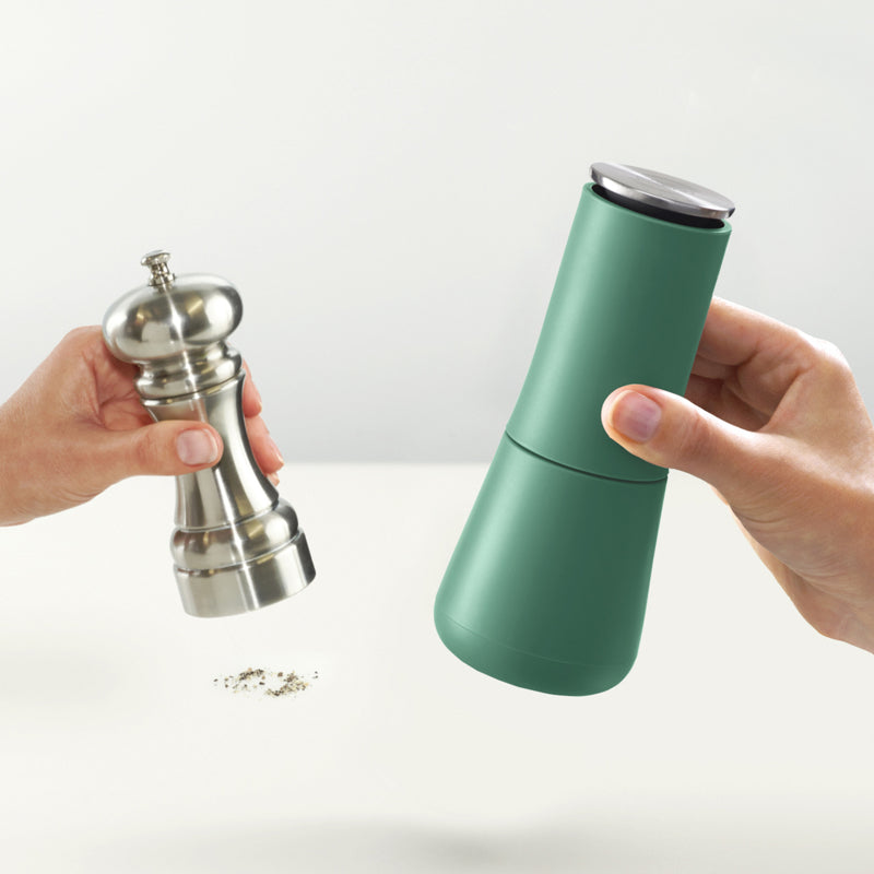 Joseph Joseph Milltop No-Spill Sage Salt & Pepper Mill Set