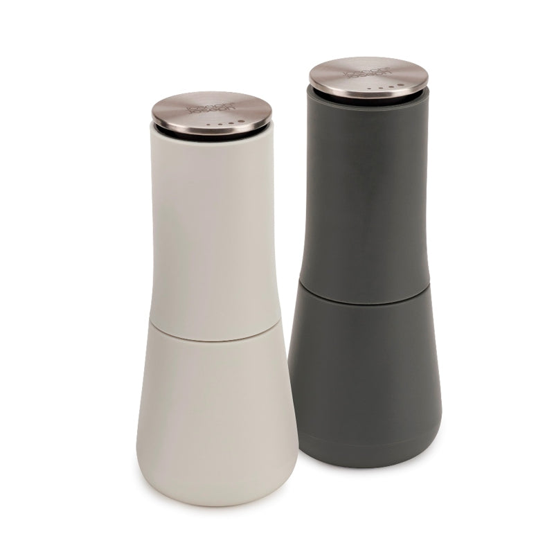 Joseph Joseph Milltop No-Spill Grey Salt &amp; Pepper Mill Set