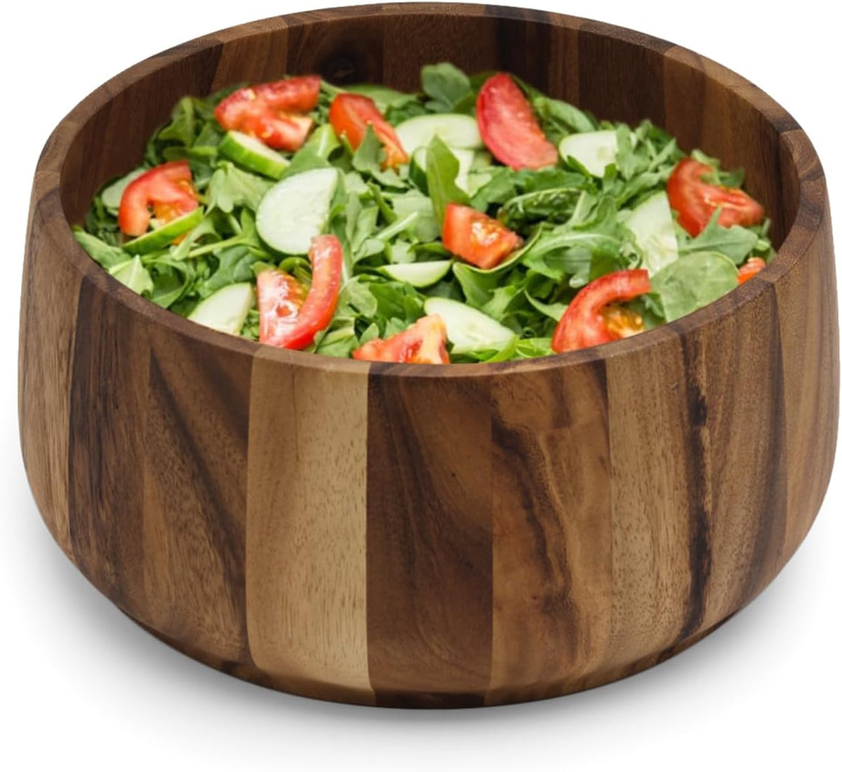 Ironwood Tulip Acacia Wood Family Salad Bowl