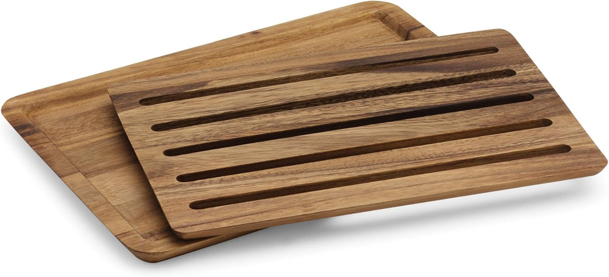 Ironwood Nesting Acacia Wood Bread Cutting Board