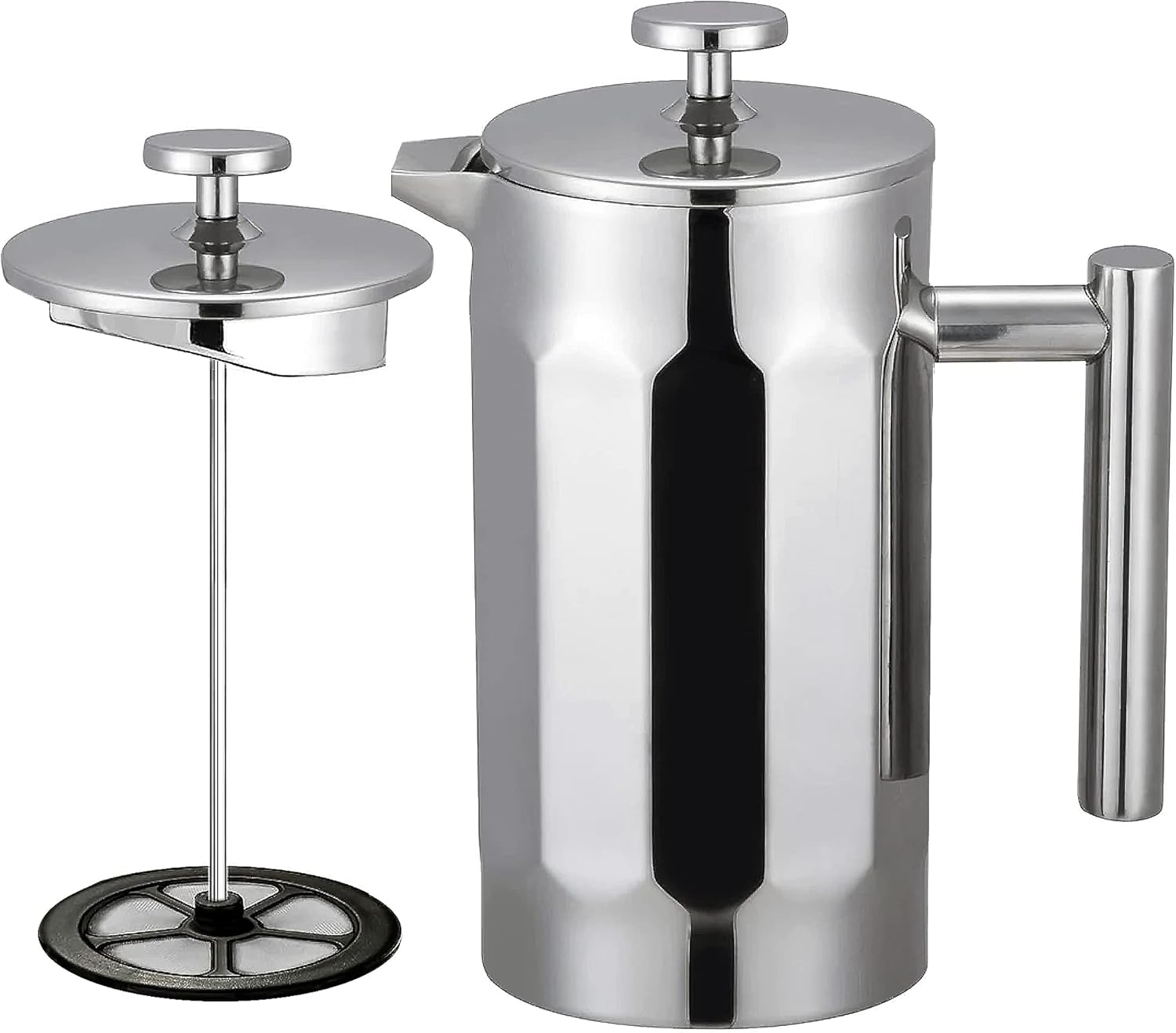 Cuisinox Double Walled Stainless Steel Coffee Press with Silicone Screen – 1L by Kitchen Niche