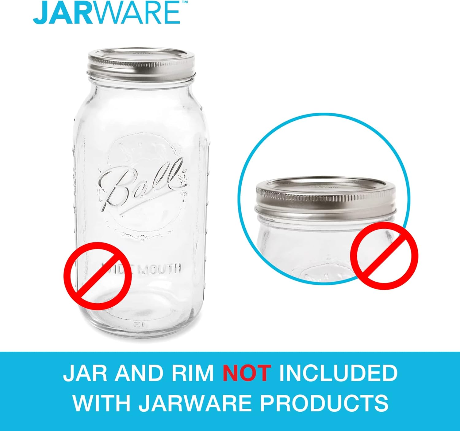 Jarware Cocktail Shaker Lid for Regular Mouth Mason Jars