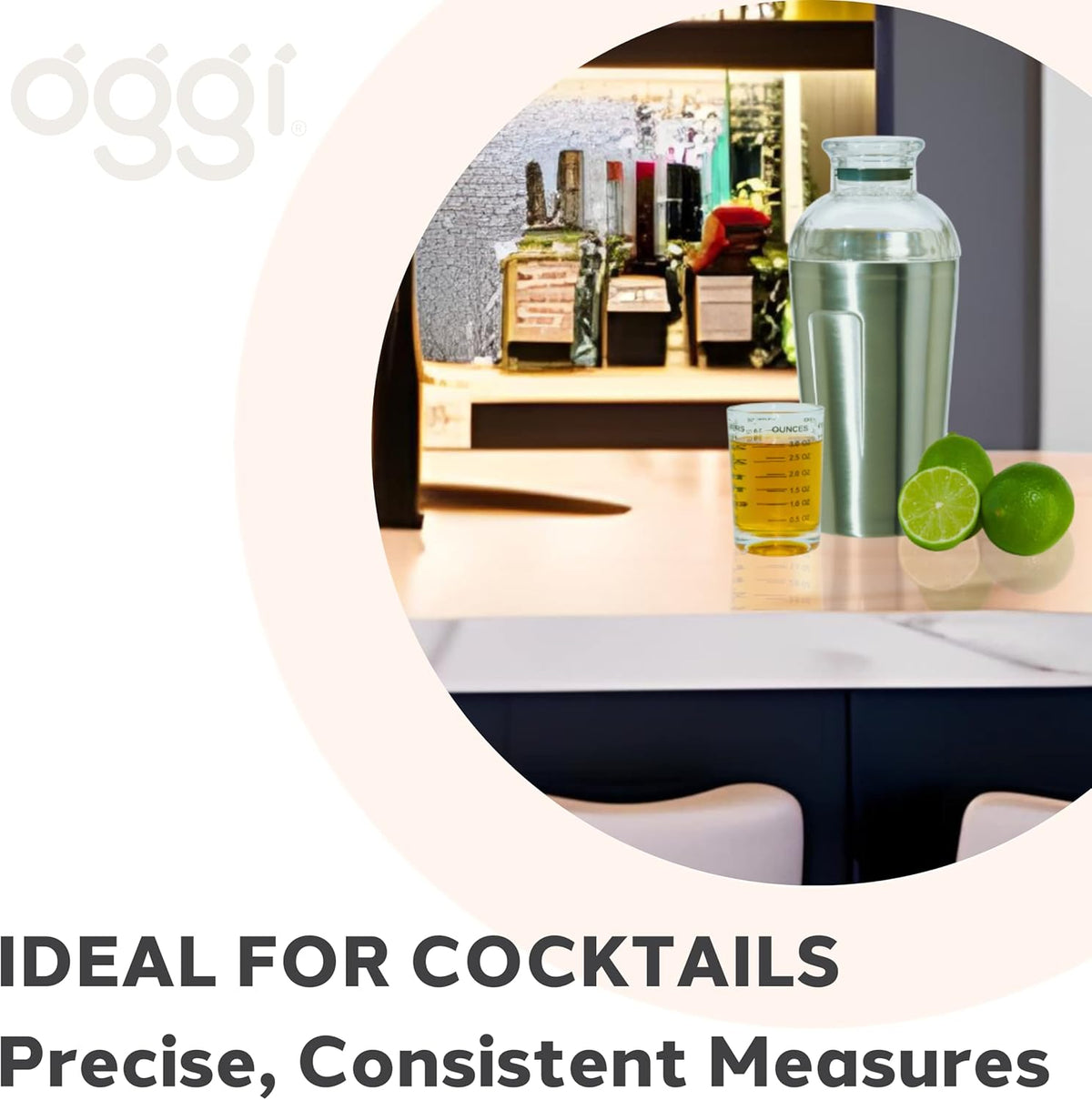 Oggi Jigger with Measure – 3 oz