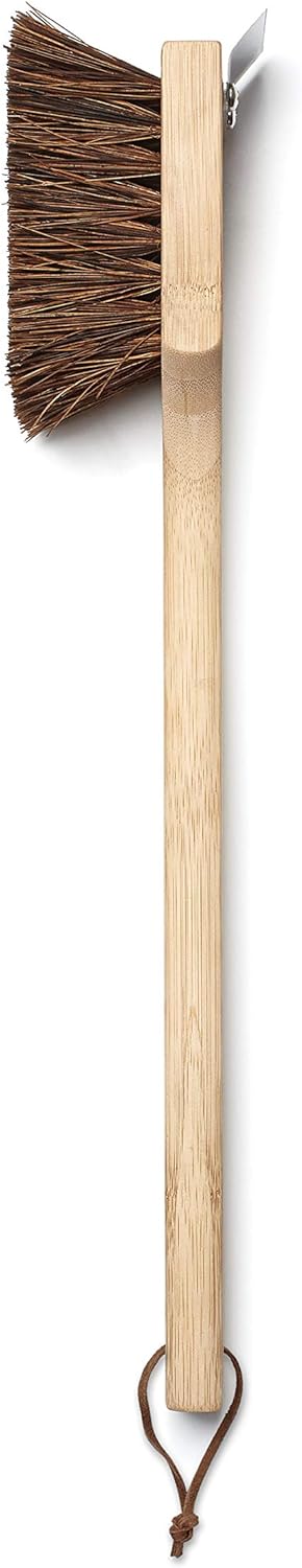 Outset Bassine Bristle Grill Brush with SS Scraper – 18.5&quot;