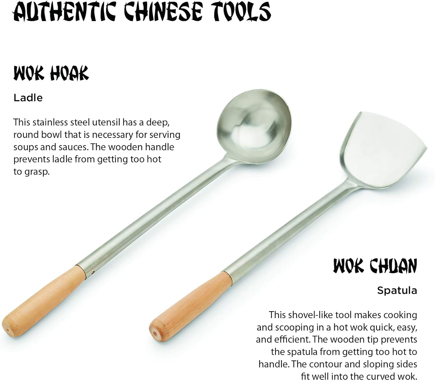 Fox Run Chuan & Hoak Wok & Stir Fry Tool Set