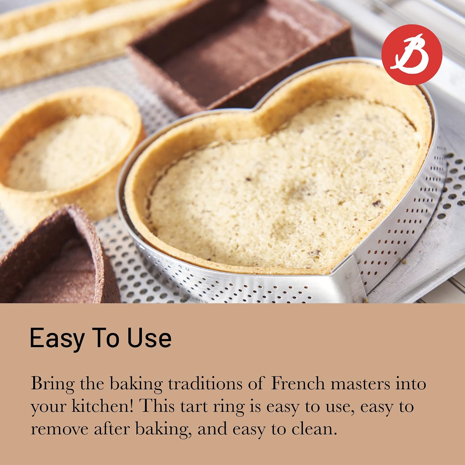 De Buyer Regular Perforated Pastry Ring – 2.75 x 1.5 Inch