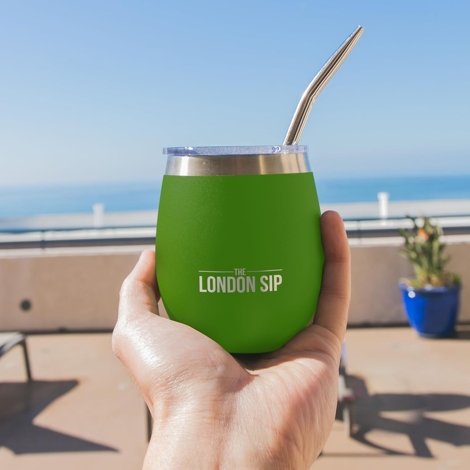 London Sip Yerba Mate Cup 2-Pack Set – Green – 8 oz