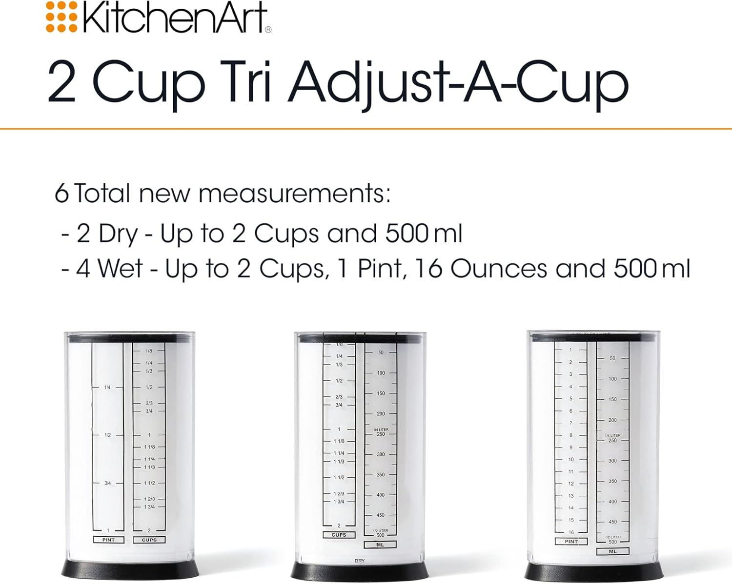 KitchenArt 2-Cup Adjust A Measuring Cup