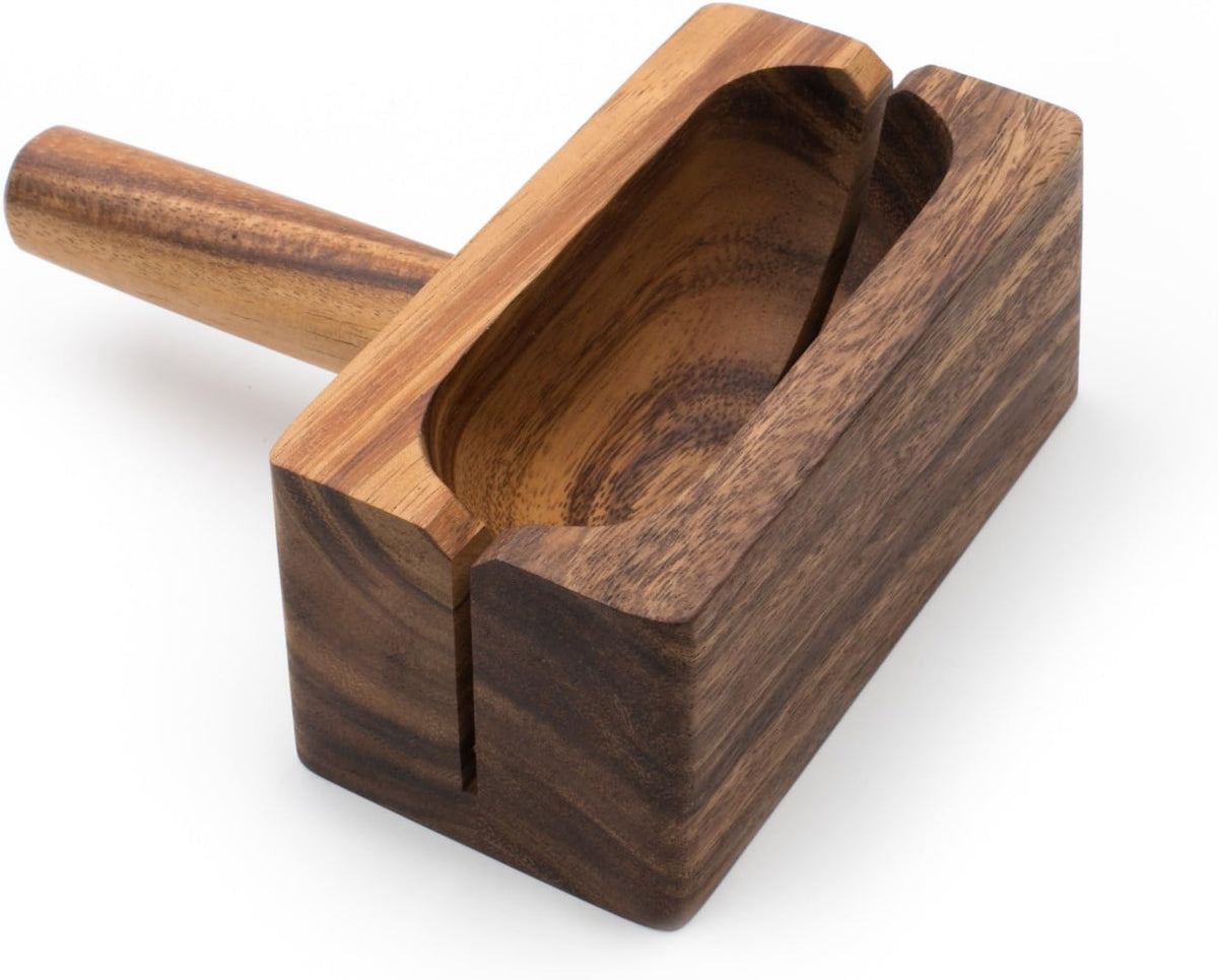 Ironwood Acacia Wood Bagel Miter Slicing Guide