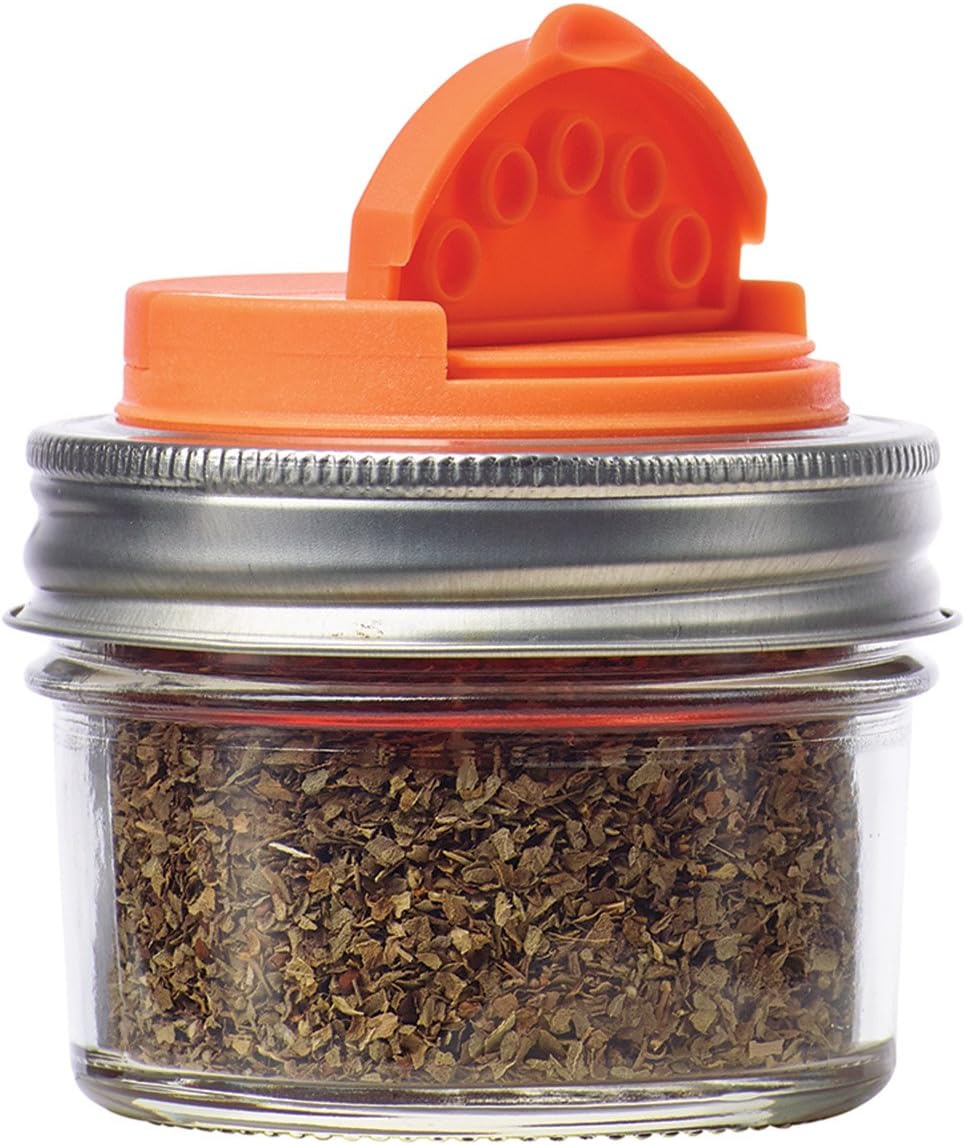 Jarware Spice Lids Set of 2 - Orange and Blue