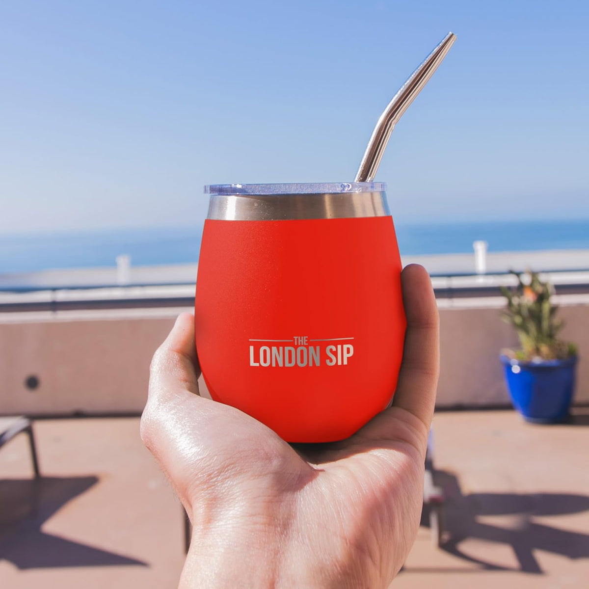 London Sip Yerba Mate Cup 2-Pack Set – Orange – 8 oz