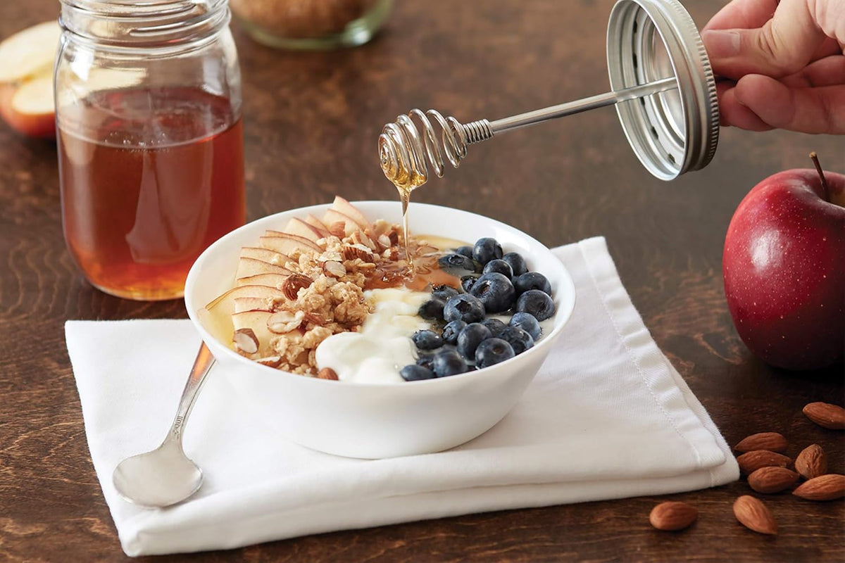 Jarware Stainless Steel Honey Dipper Lid