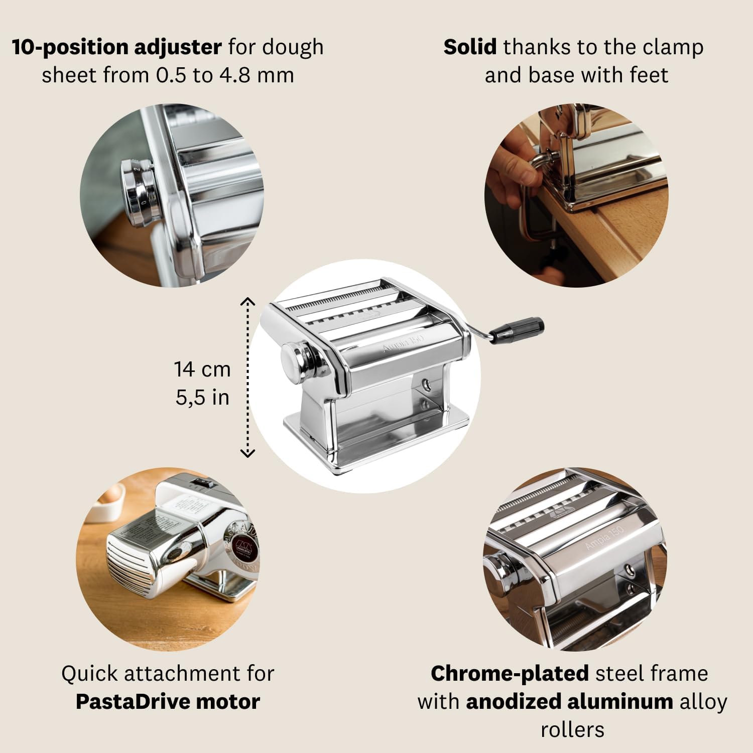 Marcato Ampia 150 Classic Pasta Machine