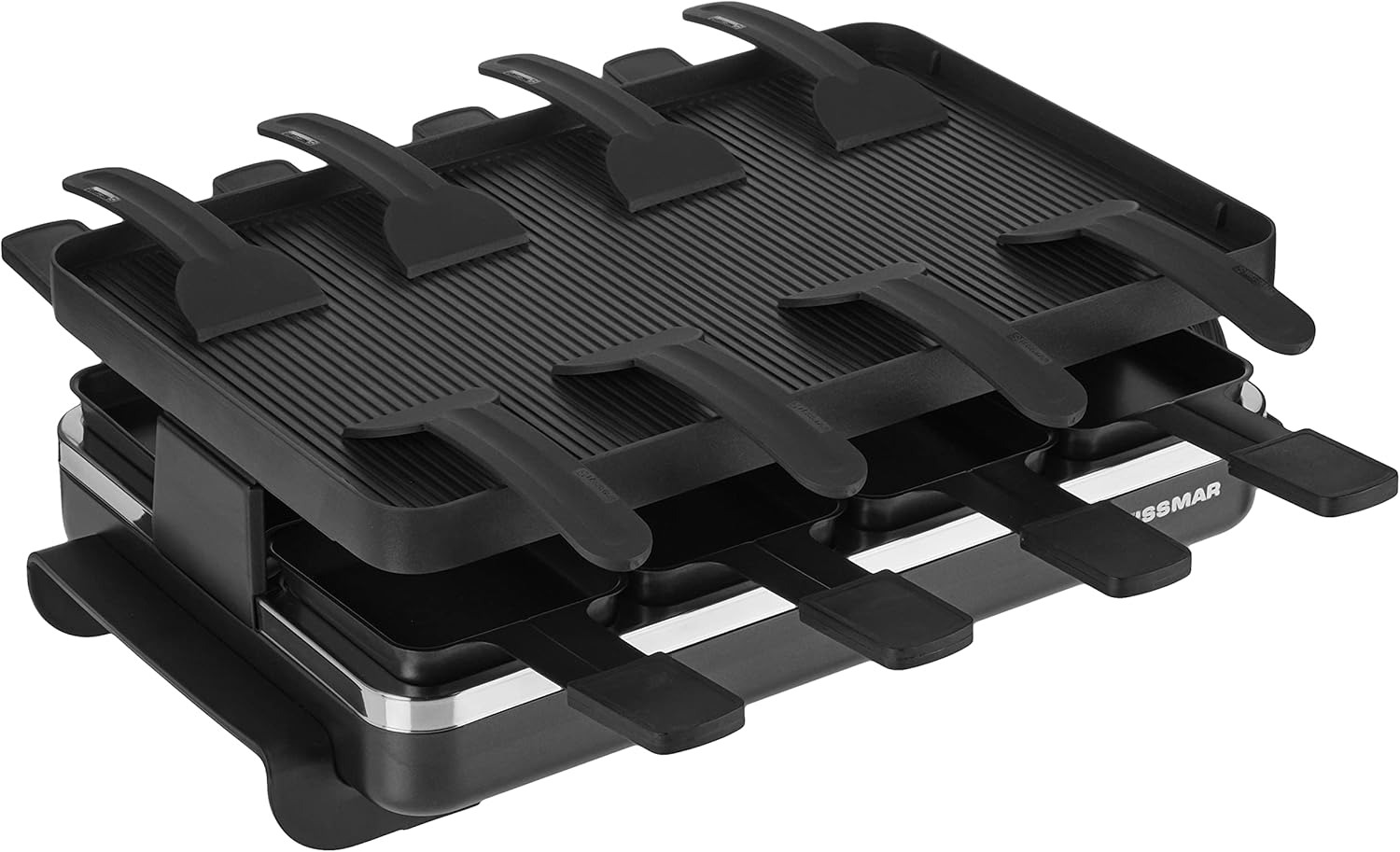 Swissmar Classic 8-Person Raclette Grill – Nonstick Aluminum Plate – Black by Kitchen Niche