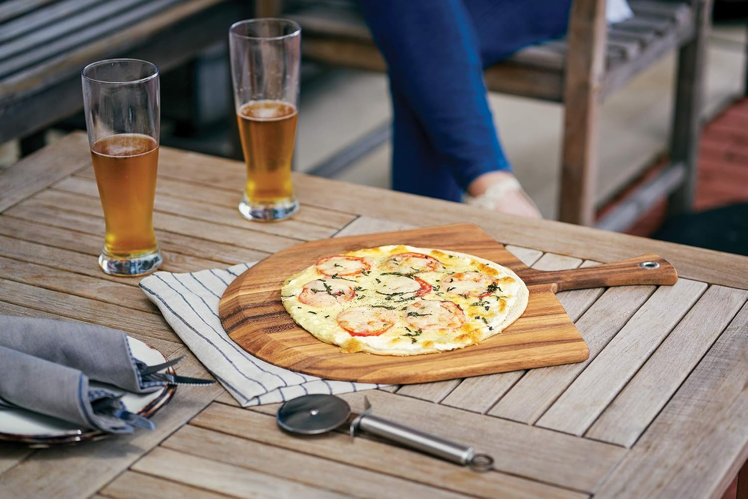 Ironwood Napoli Acacia Wood Pizza Peel