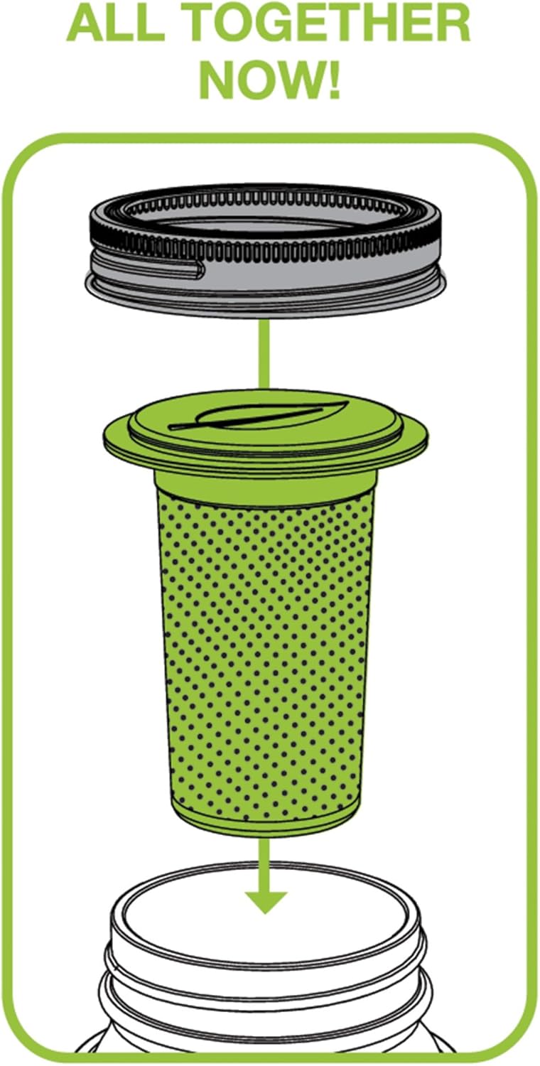 Jarware Tea Infuser Mason Jar Lid