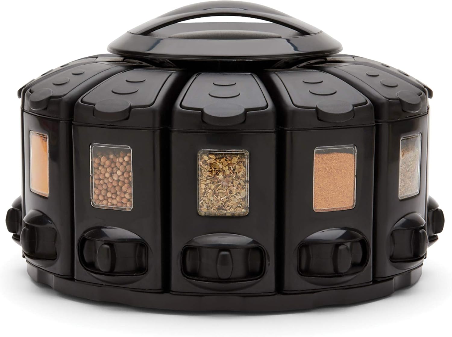 KitchenArt Select-A-Spice Auto-Measure Spice Carousel with Lever