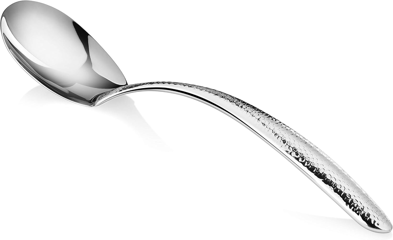 Cuisinox Stainless Steel Serving Spoon with Hand Hammered Handle – 33cm by Kitchen Niche