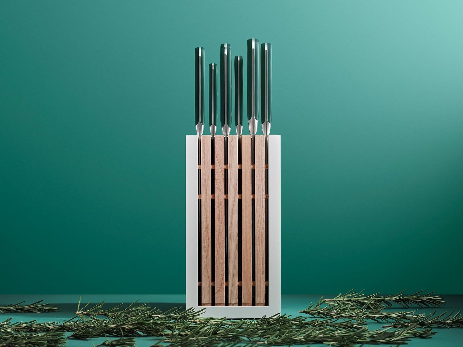 Wüsthof Classic Fresh Rosemary Designer White Knife Block Set – 8 pcs