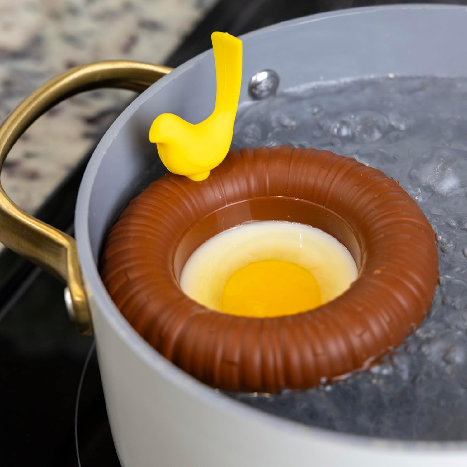 Pundit Perched Eggs Silicone Egg Poachers, Set of 2