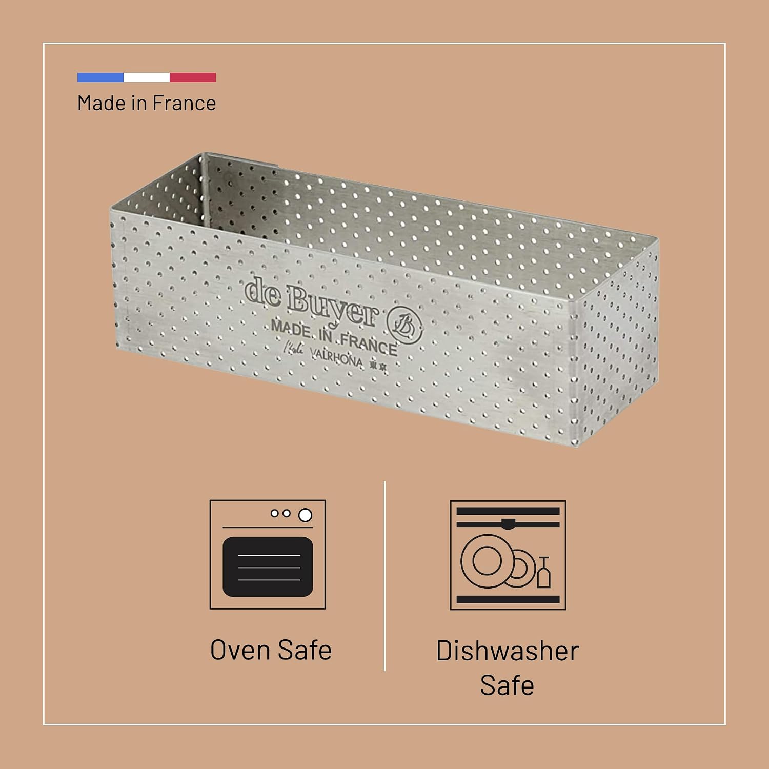 De Buyer Regular Perforated Pastry Ring – 2.75 x 1.5 Inch