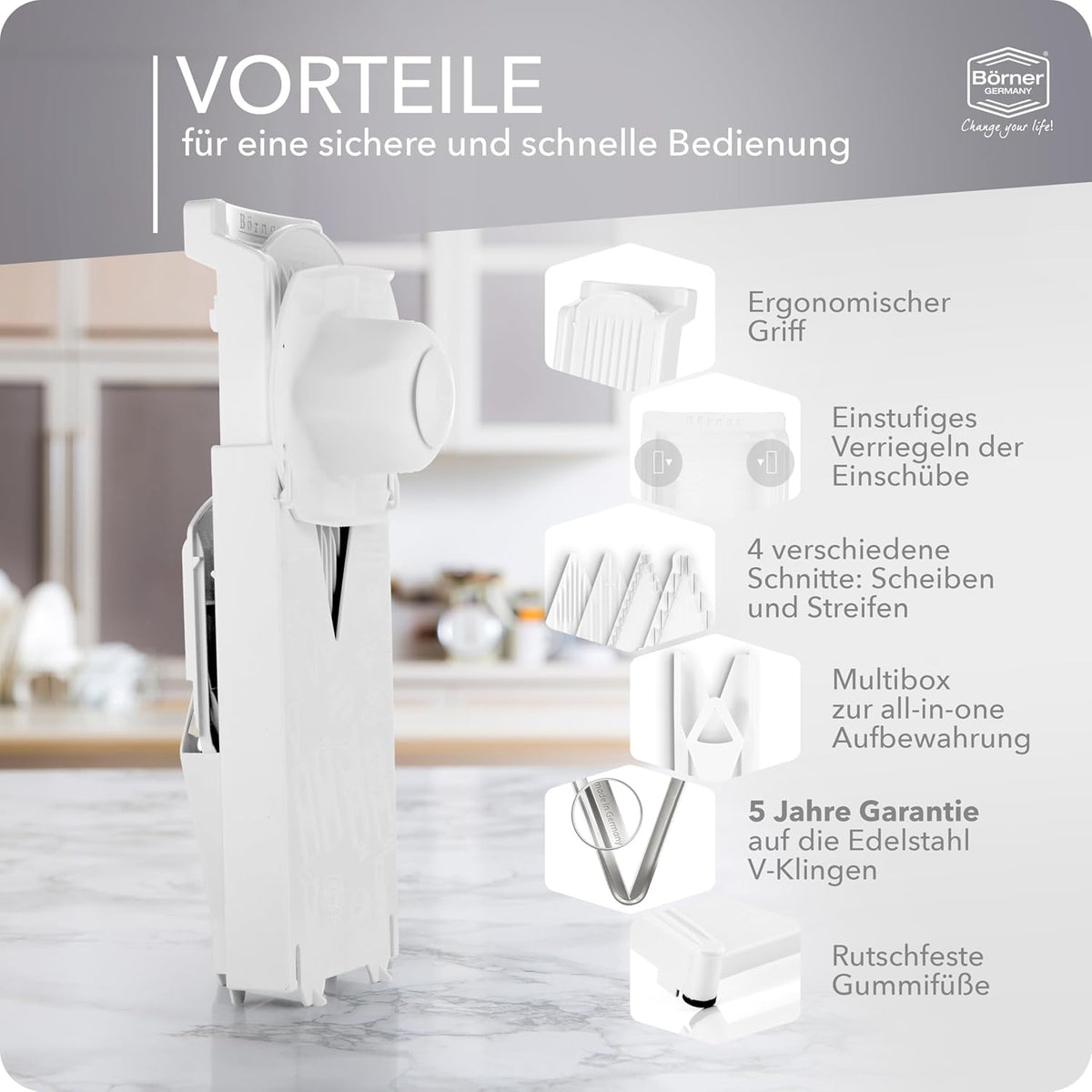 Börner V-Slicer® Plus Mandoline – White