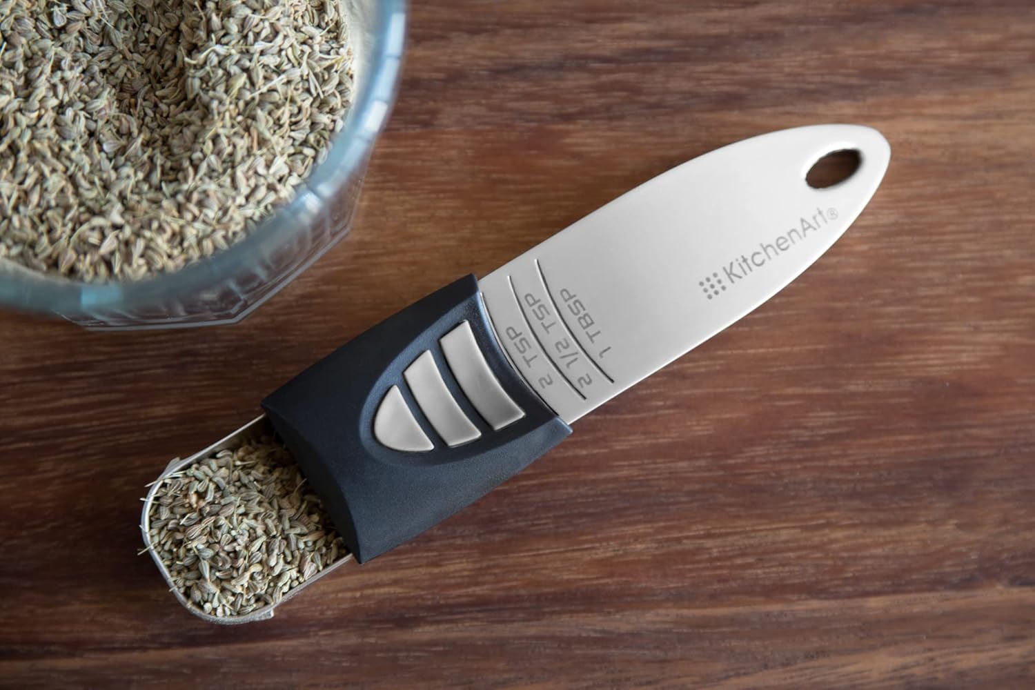 KitchenArt Pro Sliding Adjustable Measuring Spoon Set