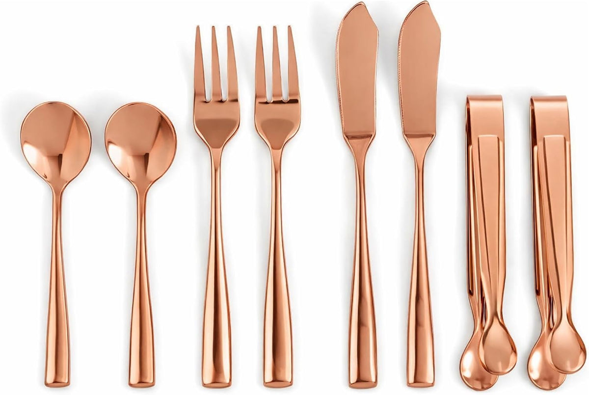 Ironwood Copper Charcuterie Utensil Set of 8