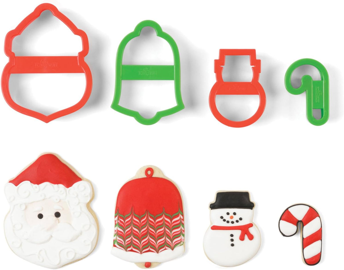 Fox Run Santa Christmas Cookie Cutter Set of 4