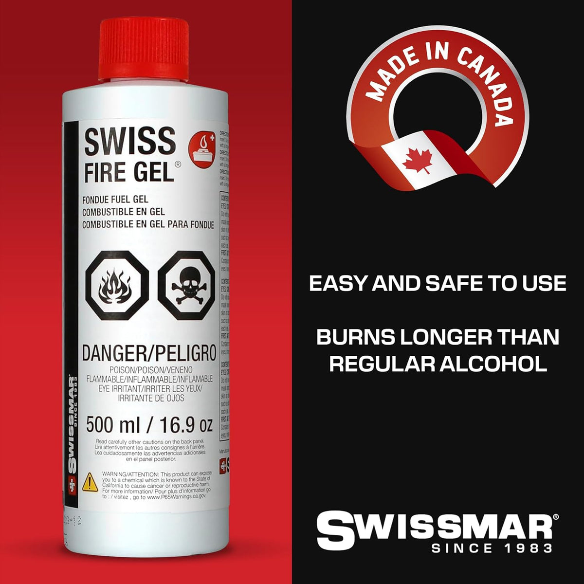 Swissmar Swiss Fire Gel Refill – 500 ml / 17 oz by Kitchen Niche
