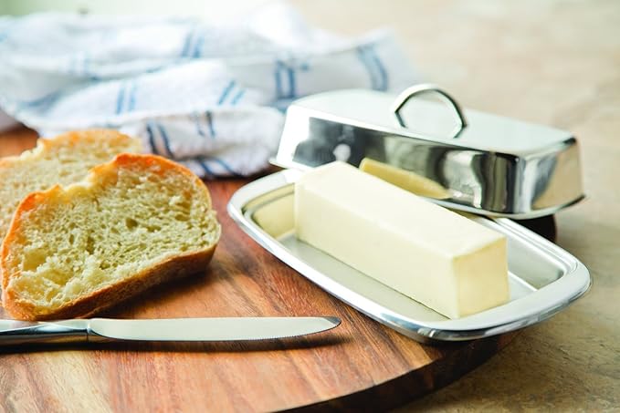 Fox Run Stainless Steel Butter Dish