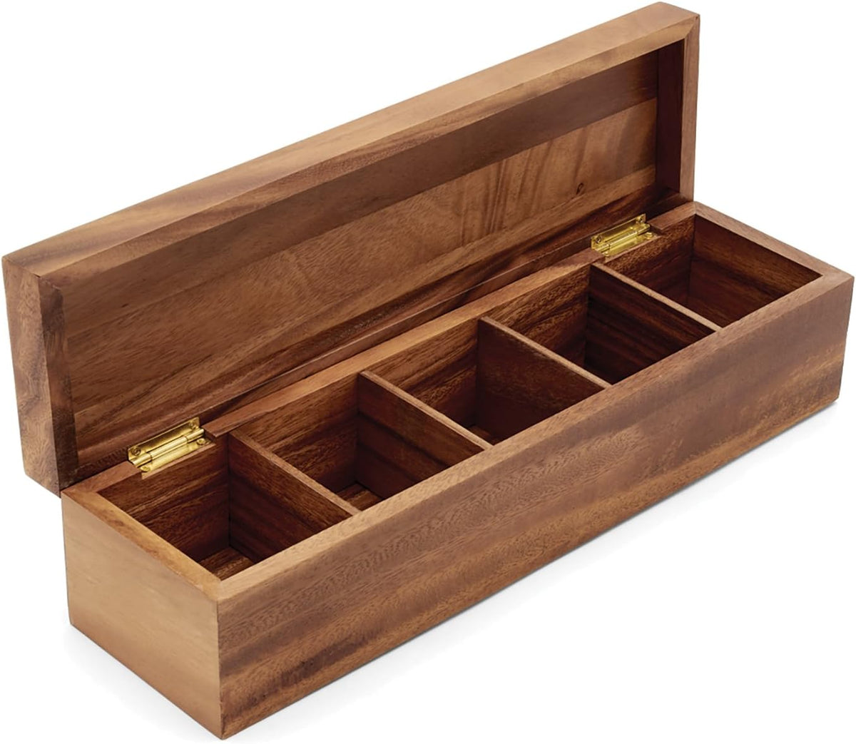 Ironwood Acacia Wood Townhouse Tea Storage Box