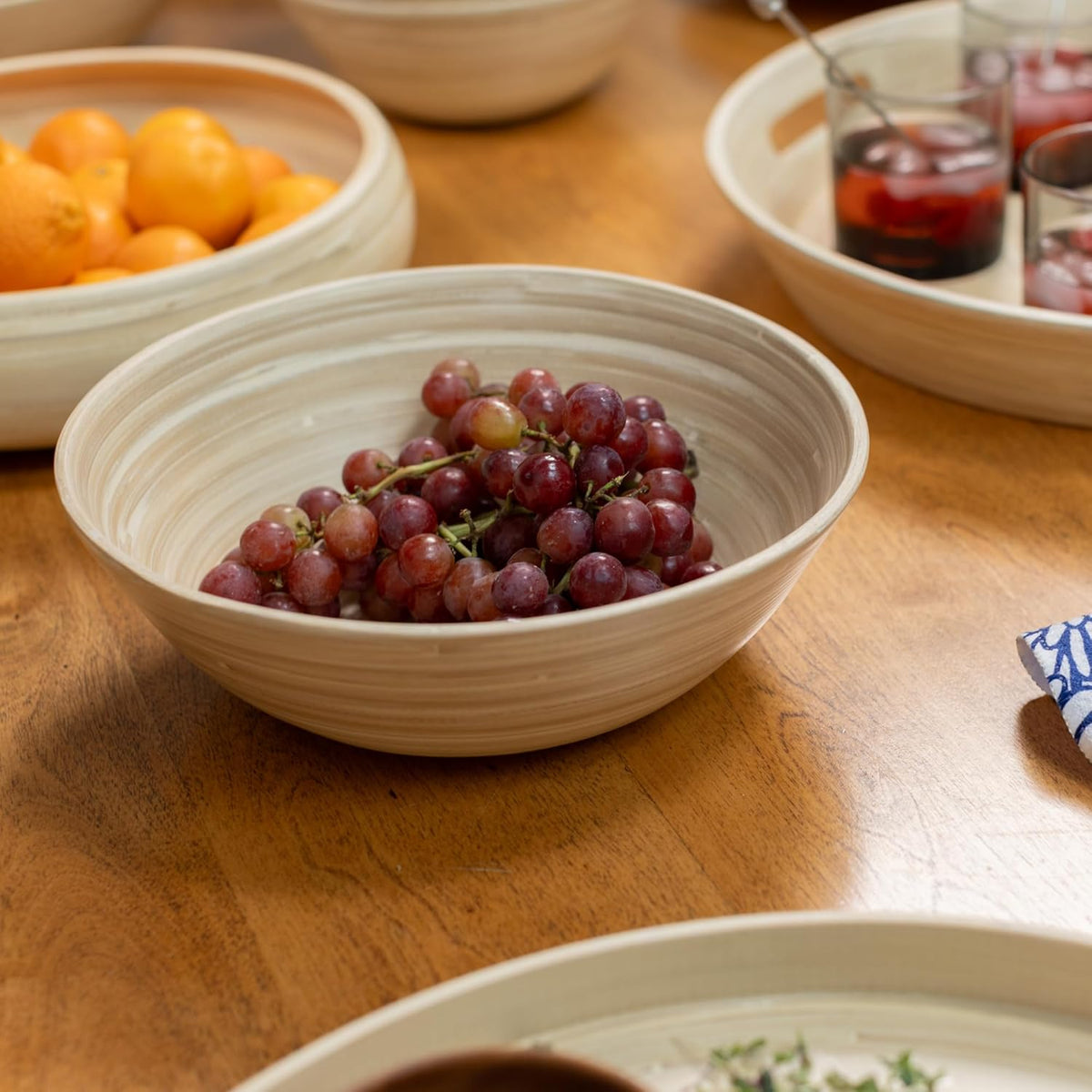 Joyce Chen Lexa Bamboo Bowl Set – Natural – 8, 10 & 12 Inch – Set of 3