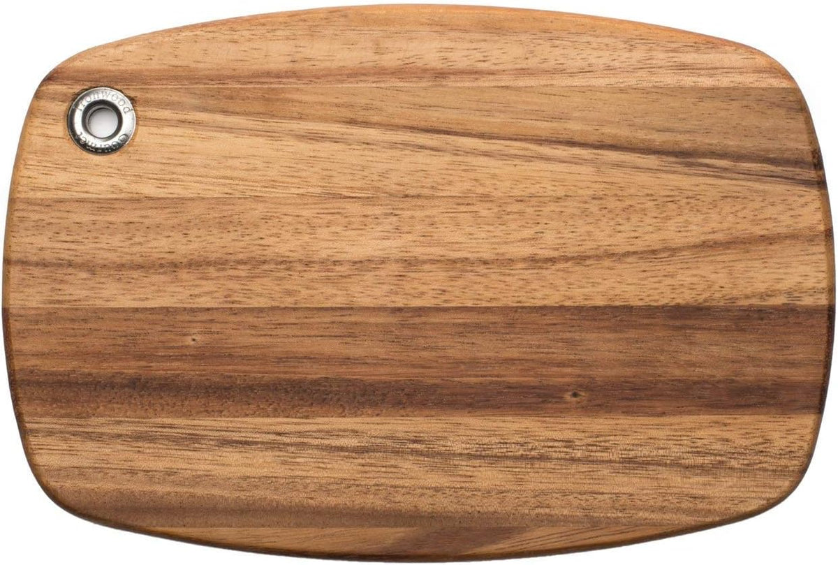 Ironwood Acacia Wood Big Catch Cutting Board with Scrap Catcher