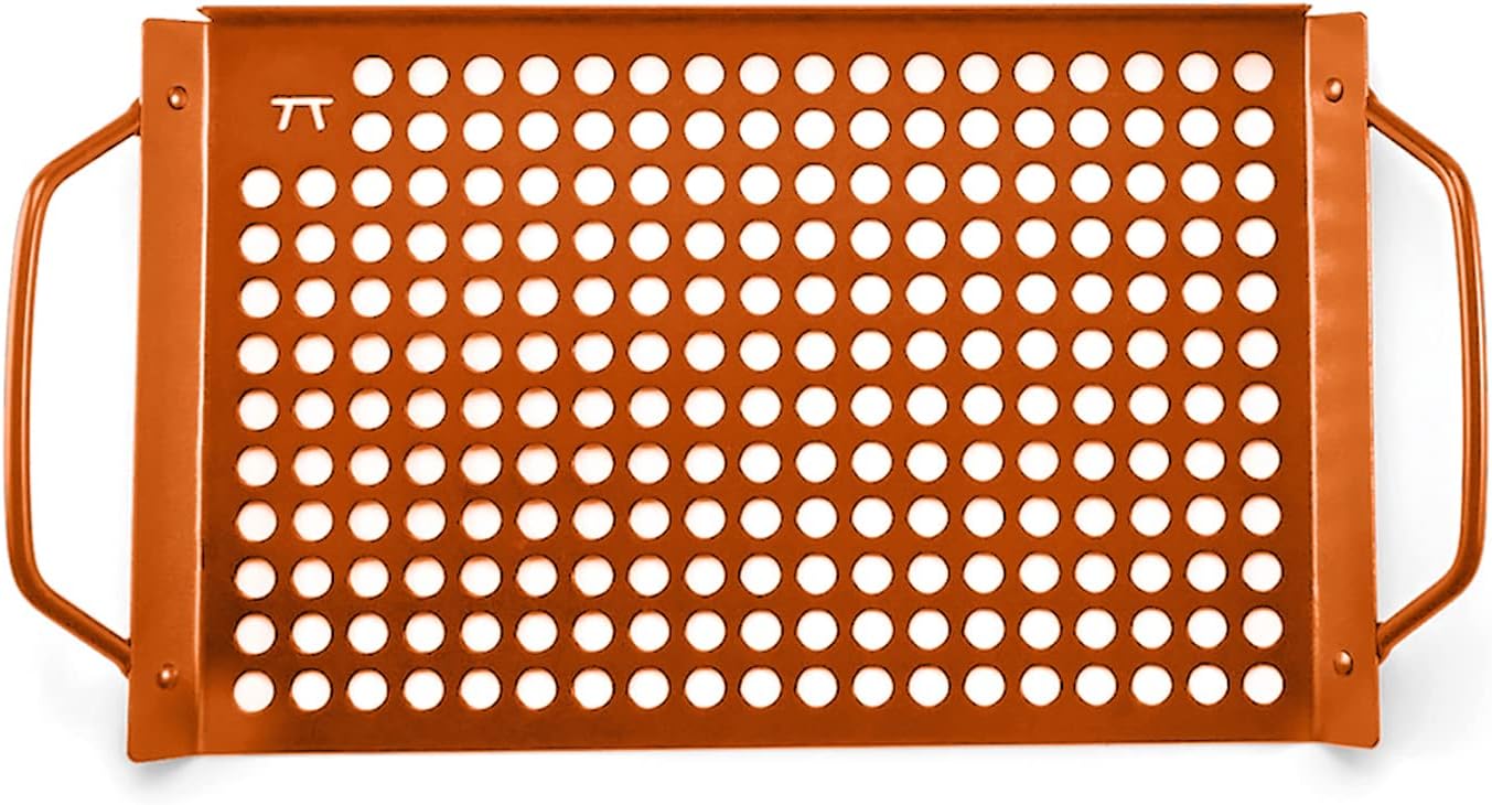 Outset Copper Non-Stick Grill Grid with Handles – 7" × 11"