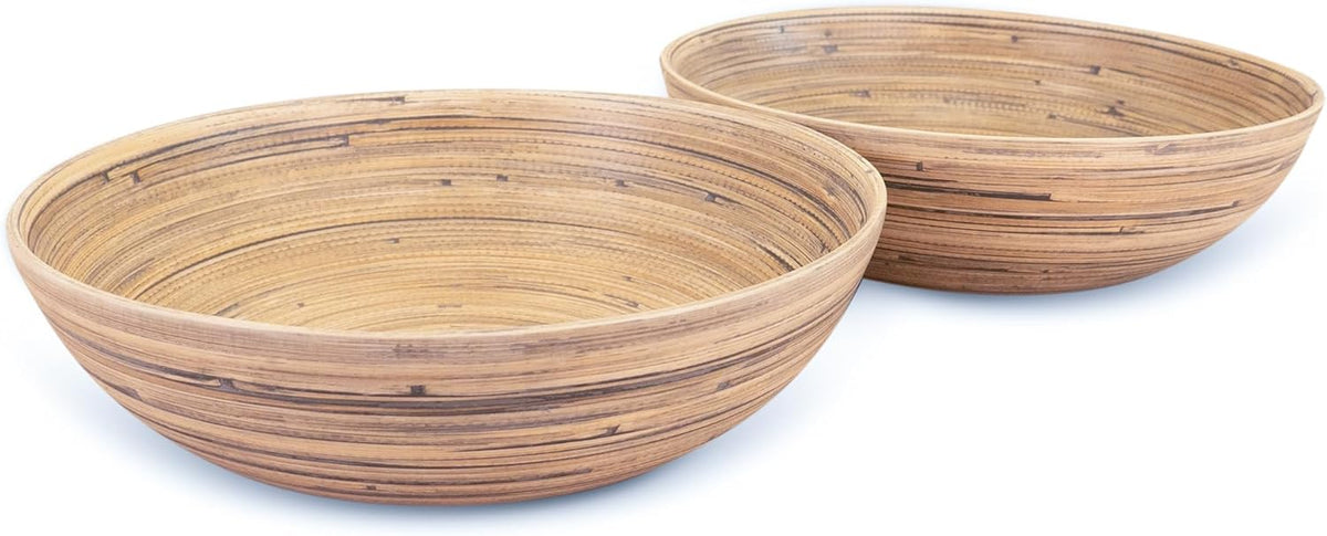 Joyce Chen Lexa Bamboo Salad Bowl – Black – 12 Inch – Set of 2