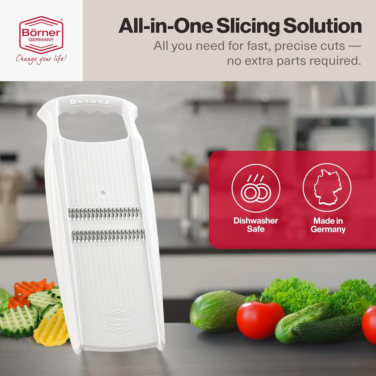 Börner PowerLine Thin Julienne Slicer – White