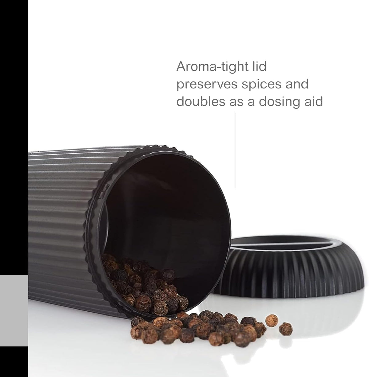 AdHoc Scape Salt and Pepper Mill Set – Dark & Light Green – 4.8" / 12 cm