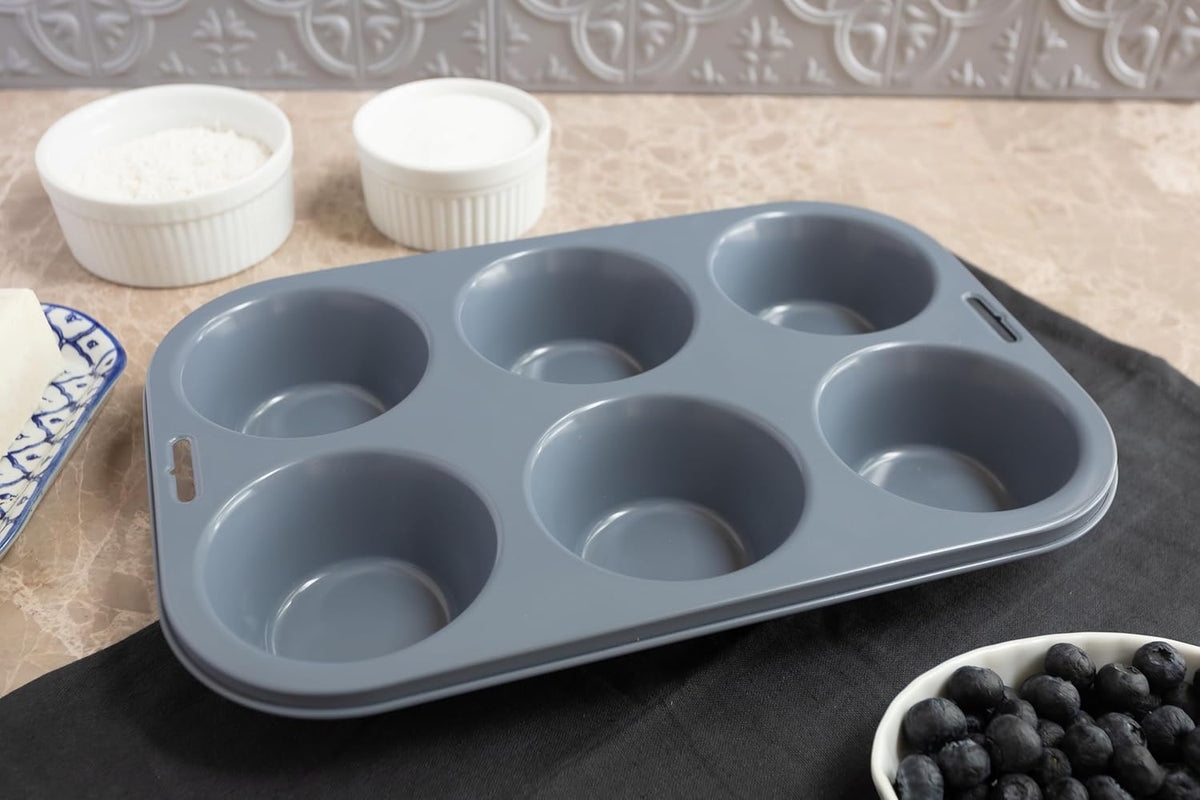Fox Run Giant Muffin Pan – 6 Cup Non-Stick