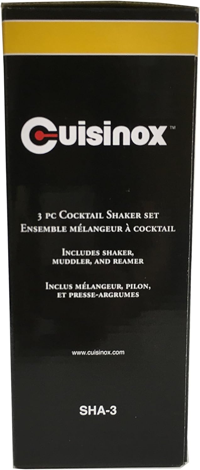 Cuisinox Cocktail Shaker, Muddler & Reamer Set – 500ml by Kitchen Niche