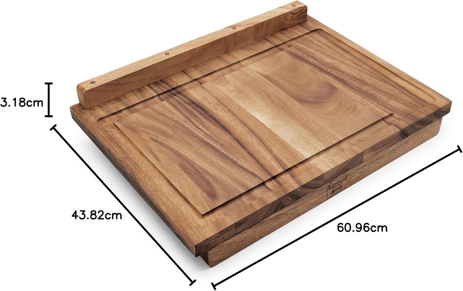 Ironwood Lyon Reversible Acacia Wood Pastry Board