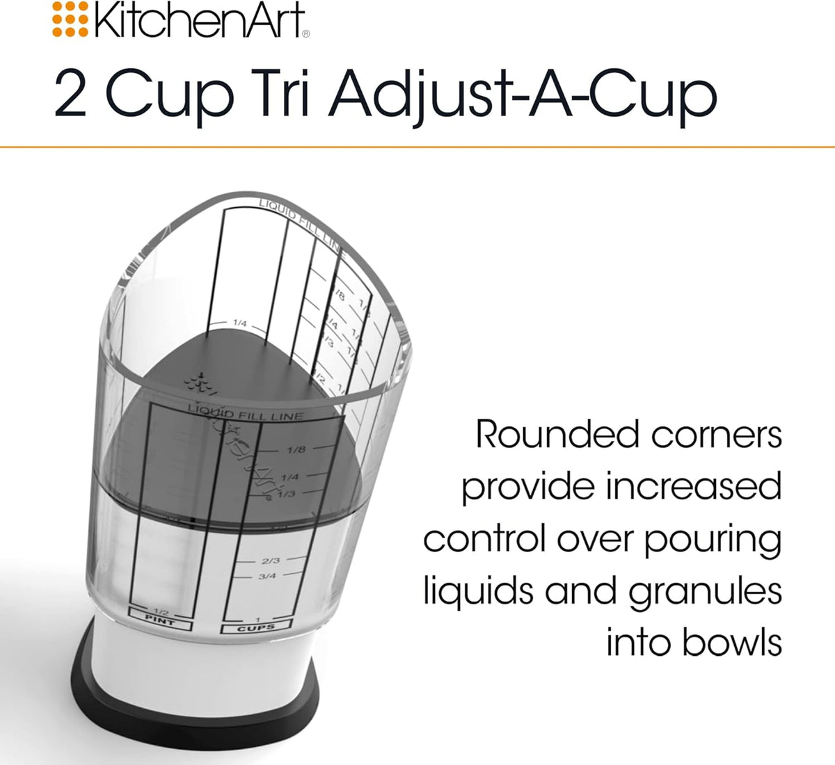 KitchenArt 2-Cup Adjust A Measuring Cup