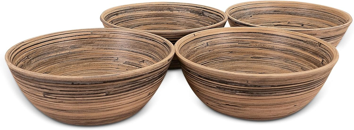 Joyce Chen Lexa Bamboo Salad Bowl Set – Black – 8 Inch – Set of 4