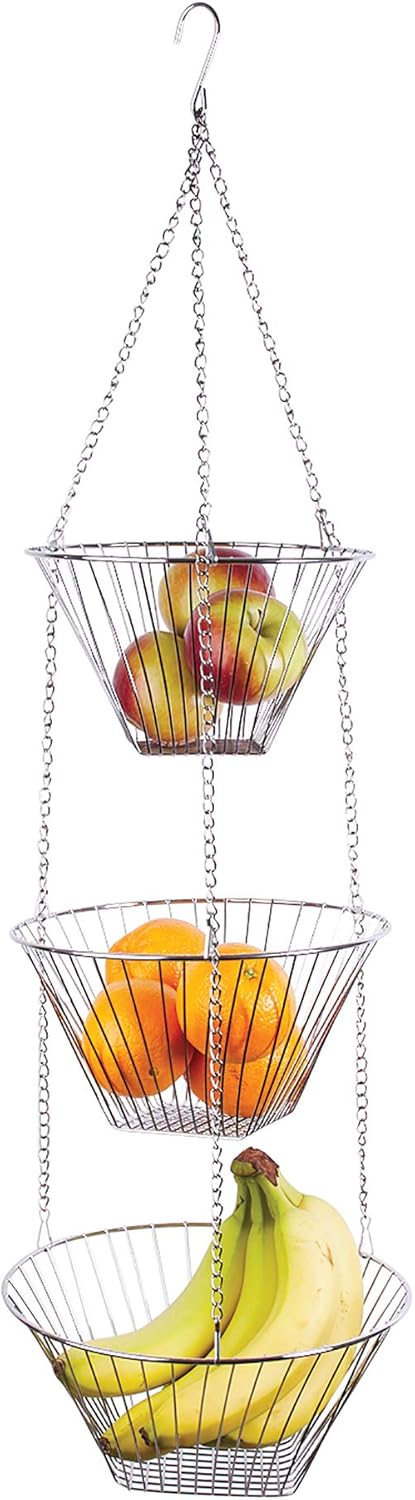 Fox Run Chrome Hanging Baskets