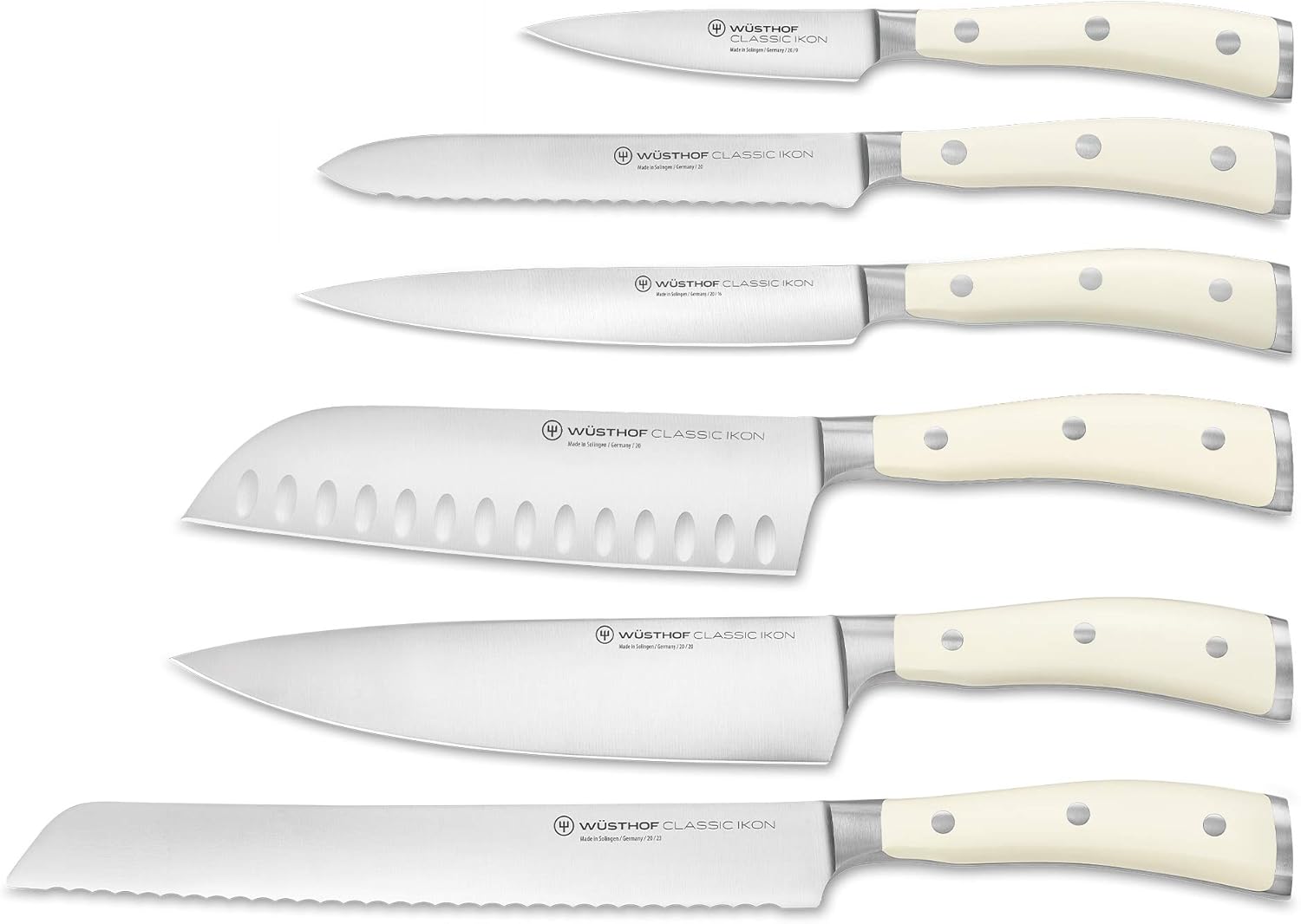 Wüsthof Classic Ikon Crème Knife Block Set Crème Block – 7-pcs. by Kitchen Niche