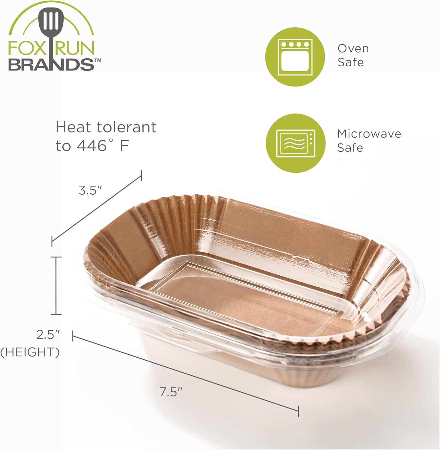 Fox Run Loaf Pan Parchment Liners 100-Pack
