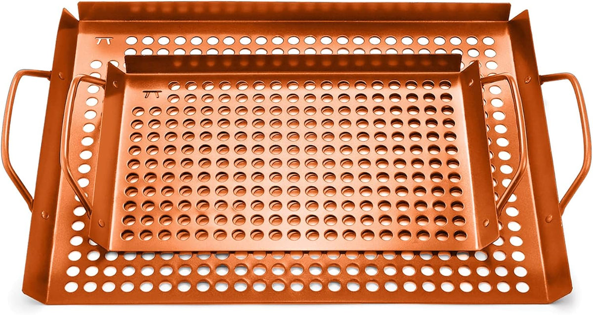 Outset Copper Non-Stick Grill Grid Set – 2 Piece by Kitchen Niche