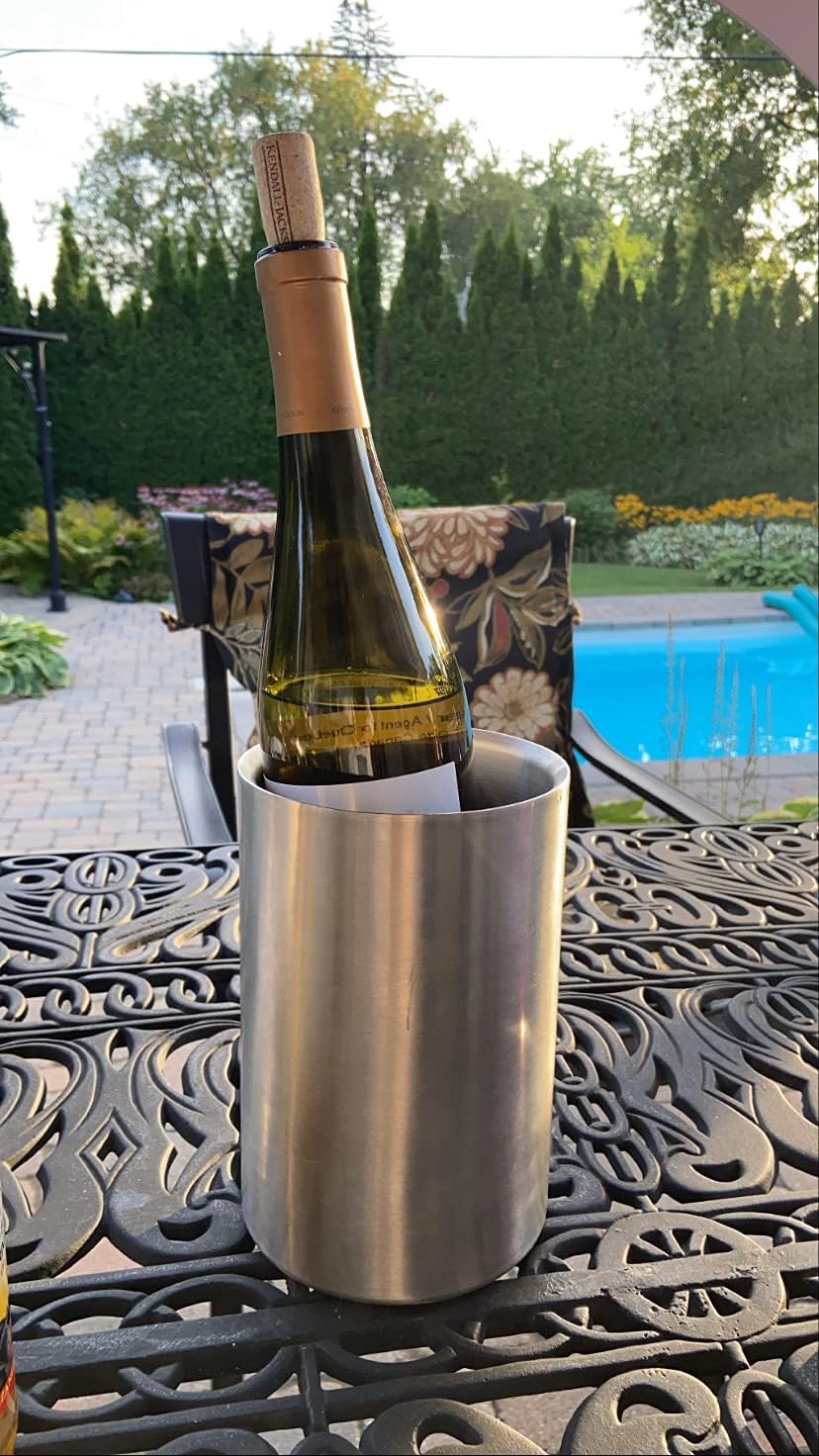 Cuisinox Double Walled Stainless Steel Wine Cooler – 19 x 12cm by Kitchen Niche